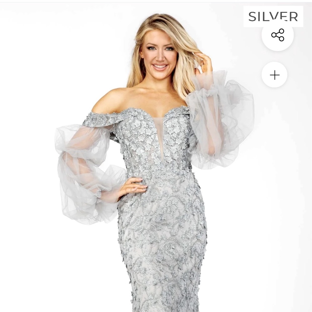 TERANI COUTURE Chic Floral Lace Gown MOG or MOB